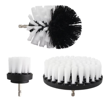 2/3.5/4/5" Drill Brush Power Scrubber Kit – Nylon Stain Polisher with Extender for Bathroom & Universal Cleaning