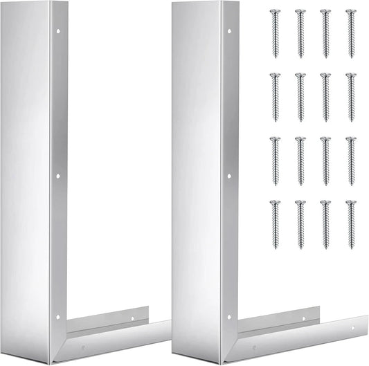 2 Pieces Stainless Steel Microwave Trim Kit Microwave Side Panel Kit for Kitchen