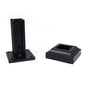 2 In. X 2 In. Black Metal Flange Mount Kit for Privacy Screen Post