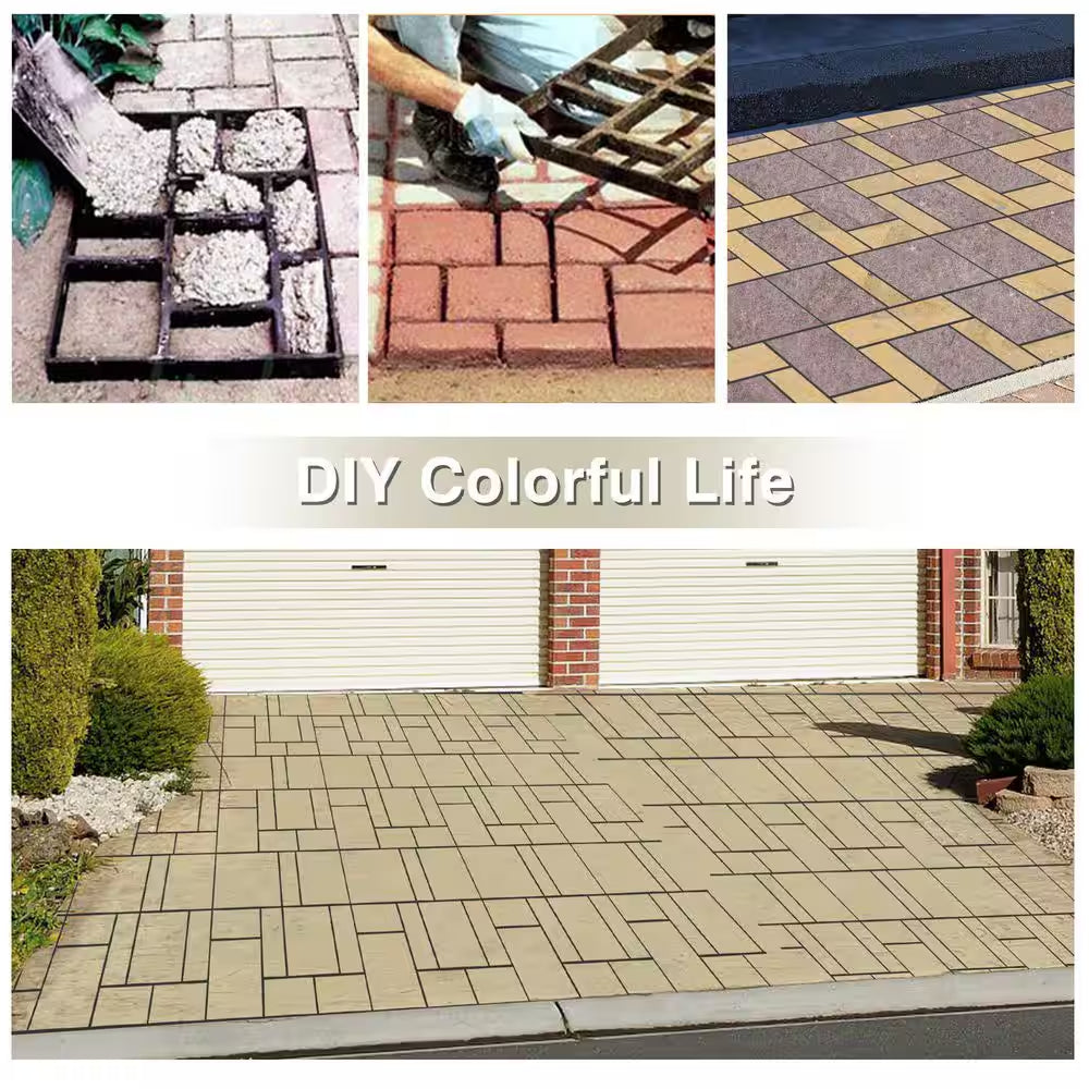 Concrete Mold Cement Paver Stepping Stone Walk Maker – 4-Piece DIY Path