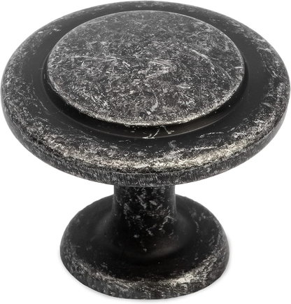 Antique Iron Cabinet Knobs – 1.25" Round Drawer Handles (10 Pack)