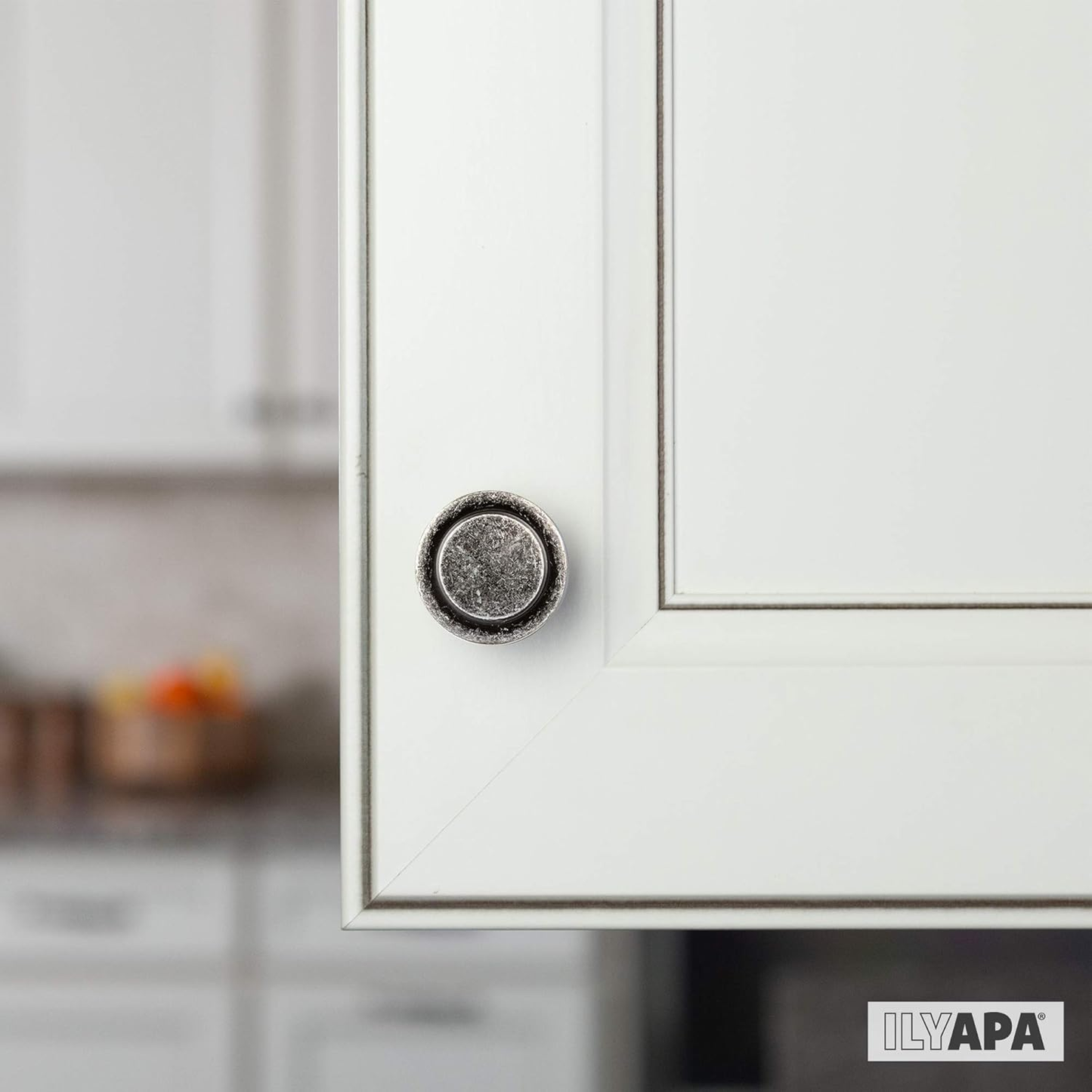 Antique Iron Cabinet Knobs – 1.25" Round Drawer Handles (10 Pack)