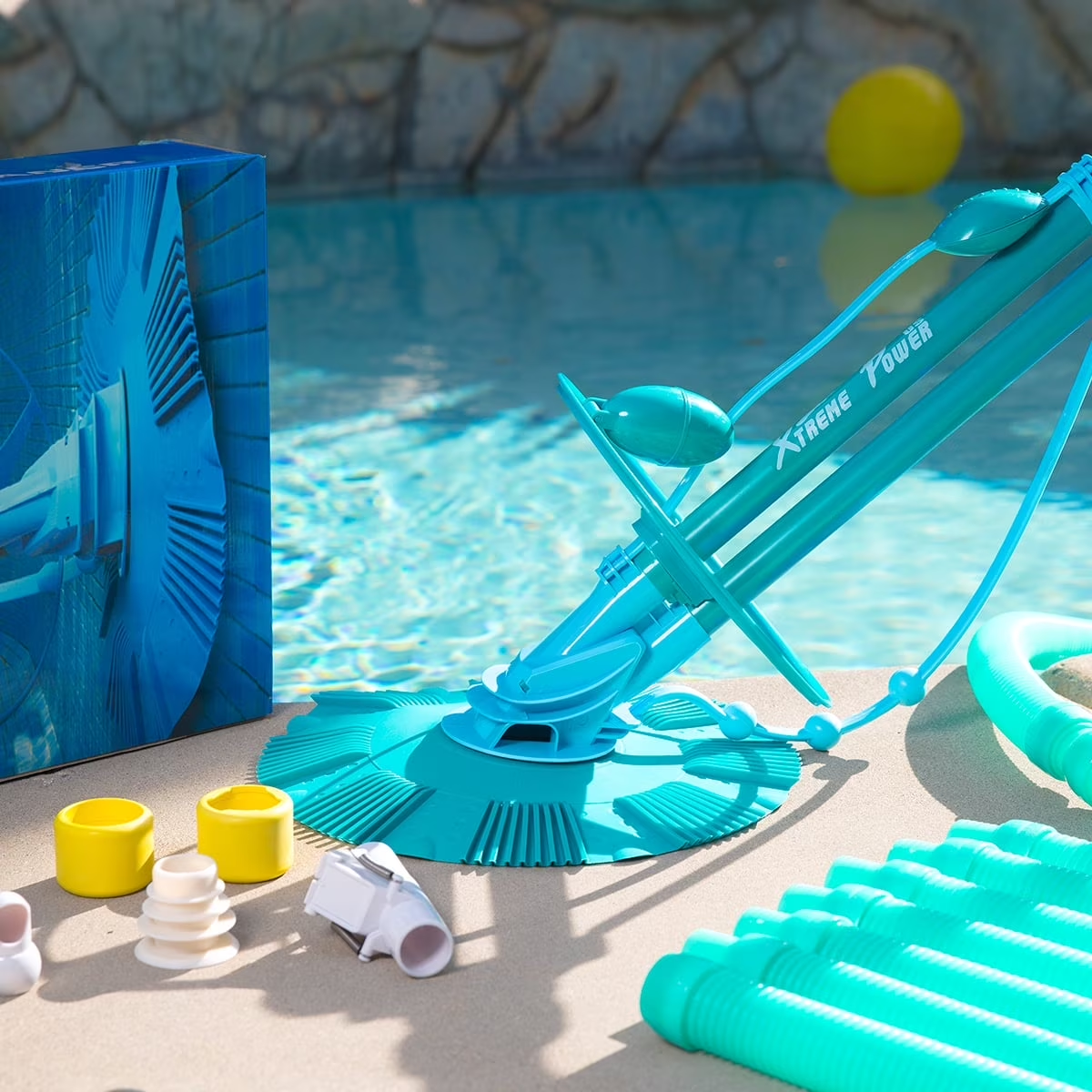 Automatic Suction Side Pool Cleaner, Creepy Crawler Pool Vacuum with Hose Set