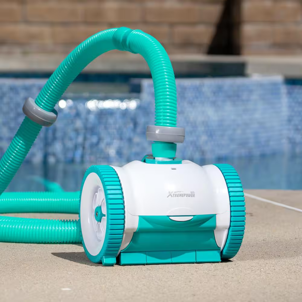 2-Wheel In-Ground Above-Ground Automatic Suction-Side Vacuum Pool Vacuum with 39 Ft. Hose
