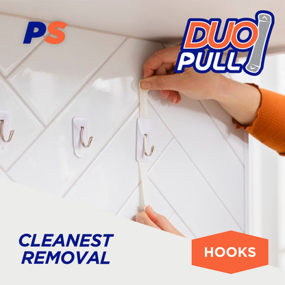 Damage Free Hooks Heavy Duty – Kitchen & Utility Wall Hooks with Mop & Broom Grippers (20 Pack)