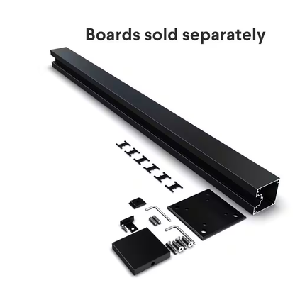 End Post Kit – 44"x3"x3" Black Aluminum Railing with Hardware, Kit A4