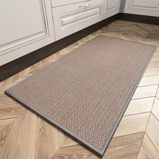 Washable Kitchen Mat 20"x47" – Non Slip Absorbent Runner Rug for Front of Sink, Grey