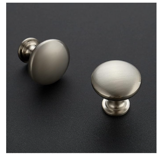 30 Pack Brushed Nickel round Zinc Cabinet Knobs for Kitchen Bathroom Closet Dresser Cabinets