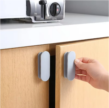 2PCS Window Cabinet Drawer Handles Self-Adhesive Door Wardrobe Handle Organizer Paste Open Sliding Door Knob Auxliary Device