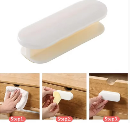 2PCS Window Cabinet Drawer Handles Self-Adhesive Door Wardrobe Handle Organizer Paste Open Sliding Door Knob Auxliary Device