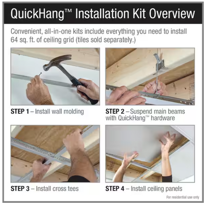 QUICKHANG Installation Kit White Ft. 2 Ft. X 4 Ft. (64 Sq. Ft / Kit)