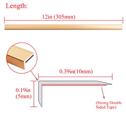 Metal L-Shaped Corner Protector – 10 Sheets, Right Angle Edge Stickers