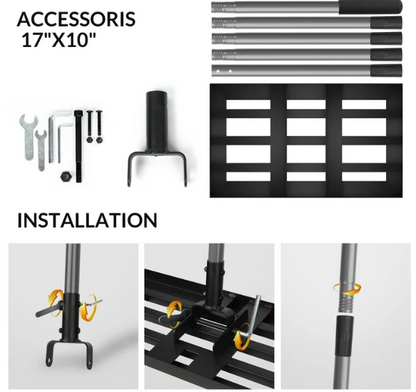 Lawn Leveling Rake, Heavy Duty Effort Saving Lawn Level Tool - 6.5FT 17"X10"