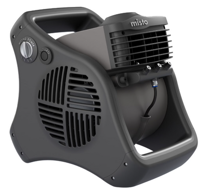 Misto 15" Outdoor Pivoting Misting Fan – 3 Speeds, GFCI Cord, Black