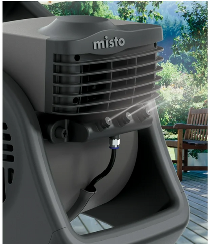 Misto 15" Outdoor Pivoting Misting Fan – 3 Speeds, GFCI Cord, Black
