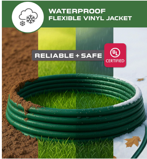 Heavy Duty 200 ft Outdoor Extension Cord – 16/3, 3-Prong, Green