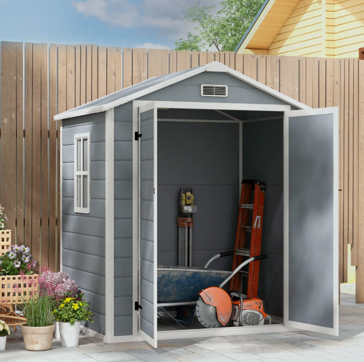 Outdoor 6 Ft. W X 4 Ft. D Polypropylene Storage Shed