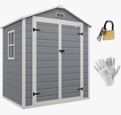 Outdoor 6 Ft. W X 4 Ft. D Polypropylene Storage Shed