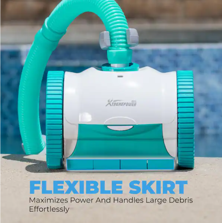 2-Wheel In-Ground Above-Ground Automatic Suction-Side Vacuum Pool Vacuum with 39 Ft. Hose