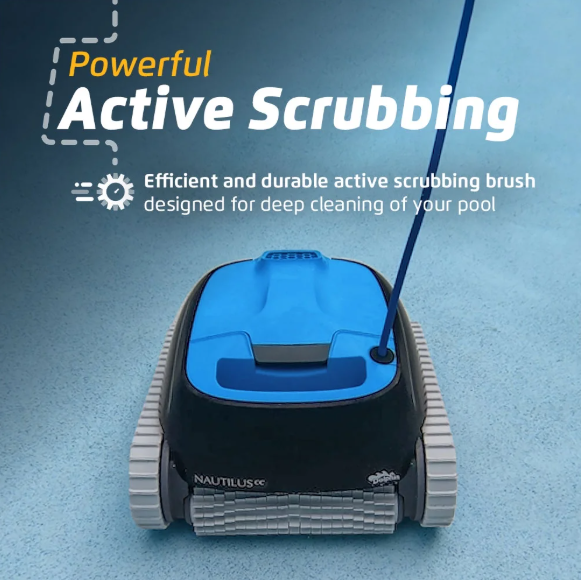 Nautilus CC Robotic Pool Vacuum Cleaner with Universal Caddy — Easy to Transport and Store Your  — Ideal for Above/In-Ground Pools up to 33 FT in Length