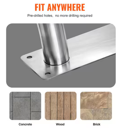 Stainless Steel Pool Handrail – Durable Swimming Pool Railing for Above Ground Pools - 32 x 32 in.