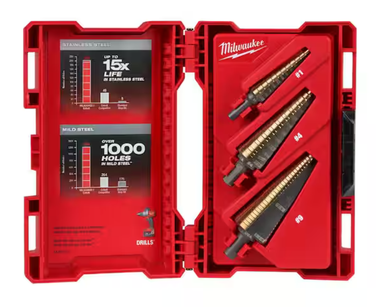 Cobalt Step Bit Kit (3-Piece)