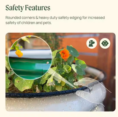 32 In. Extra-Tall 10-in-1 Modular Gray Metal Raised Garden Bed Kit – Modern Outdoor Gardening Solution