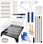 Tidymend  Kit, 28 Pcs s with Extension Pole, Roller Paint Brush for Painting Walls
