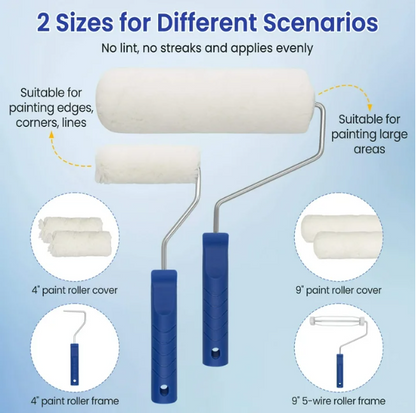 Tidymend  Kit, 28 Pcs s with Extension Pole, Roller Paint Brush for Painting Walls