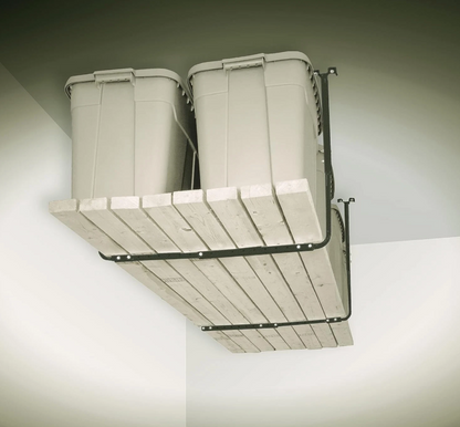 Garage Ceiling Storage Rack Kit 34"x26" – Adjustable Heavy-Duty Organizer for Tools & Gear, Hammertone Finish