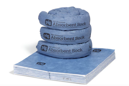 6-Lb Spill Absorbent Pad Kit – Oil, Chemical & Liquid Cleanup for Garage, Workshop & Industrial Use