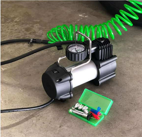 Garage Tire Compressor 120V – Inflator Kit with Accessories for Cars, Trucks & Bikes, Model 40045