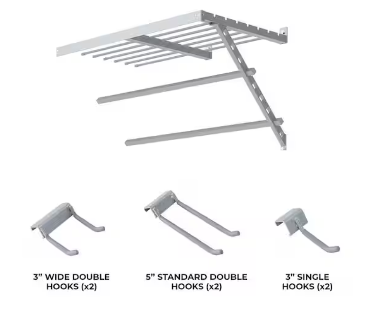 32" Shelf and Track Storage Extension Kit – Garage, Workshop & Home Storage System Upgrade