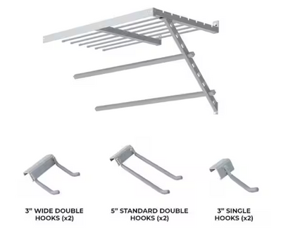32" Shelf and Track Storage Extension Kit – Garage, Workshop & Home Storage System Upgrade