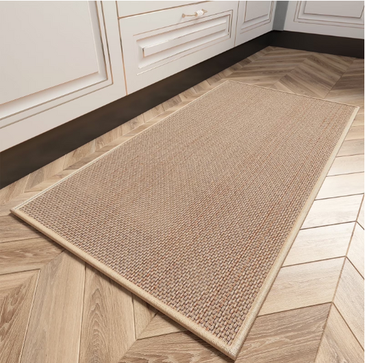 Washable Kitchen Rug & Mat – Non-Slip Absorbent Runner, 20"x47", Beige