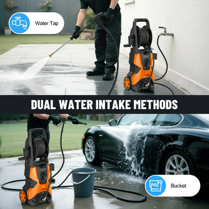 4500 PSI Electric Pressure Washer – 23FT Hose, 20FT Power Cord, 4 Nozzles & Foam Cannon for Cars