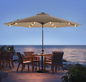Solar Patio Umbrella 11FT with 32 LED Lights – Outdoor Market Umbrella for Deck, Pool & Garden