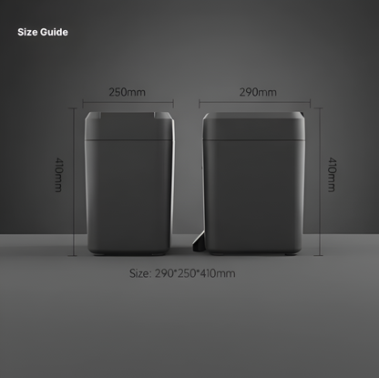 Royal Bin™ NOIR 17L – Smart Trash Can That Changes Bags and Cuts Automatically