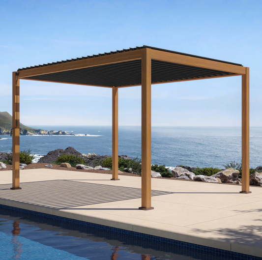 Outdoor 111S 10'x13' Cherry Oak Pergola