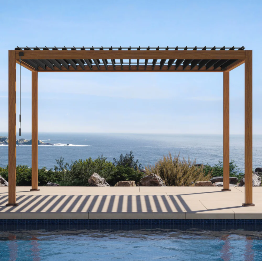 Outdoor 111S 10'x13' Cherry Oak Pergola