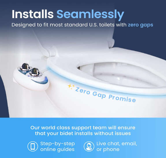 LUXE Bidet NEO 120 – Self-Cleaning Non-Electric Bidet Attachment for Toilet | Adjustable Pressure Rear Wash