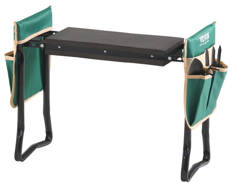 Garden Kneeler & Seat – Foldable Bench with 330lbs Capacity, Wide EVA Pad & Tool Bag