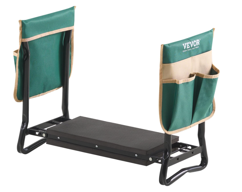 Garden Kneeler & Seat – Foldable Bench with 330lbs Capacity, Wide EVA Pad & Tool Bag