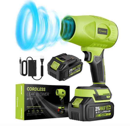 Saker Cordless Blower – Portable 180000 RPM Air Duster for Patio Cleaning & Drying