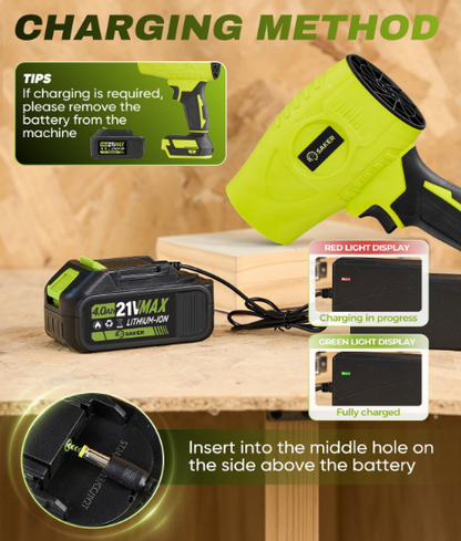 Saker Cordless Blower – Portable 180000 RPM Air Duster for Patio Cleaning & Drying