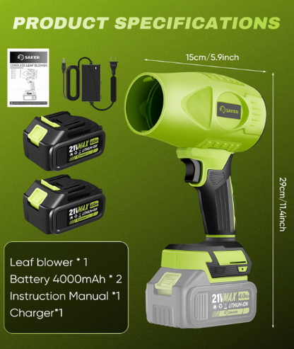 Saker Cordless Blower – Portable 180000 RPM Air Duster for Patio Cleaning & Drying