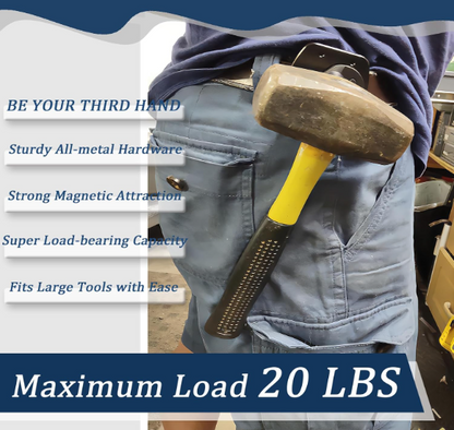 Magnetic Tool Holder Belt Clip – Heavy Duty Metal Holster for Screws, Nails & Hand Tools