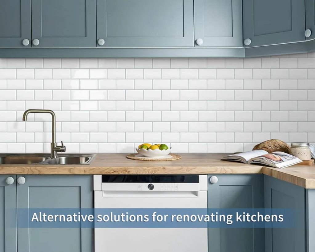 White Peel and Stick Backsplash Tiles – Thick Subway Self Adhesive Wall Panels for Kitchen & Bathroom (10 Sheets 12"x12")