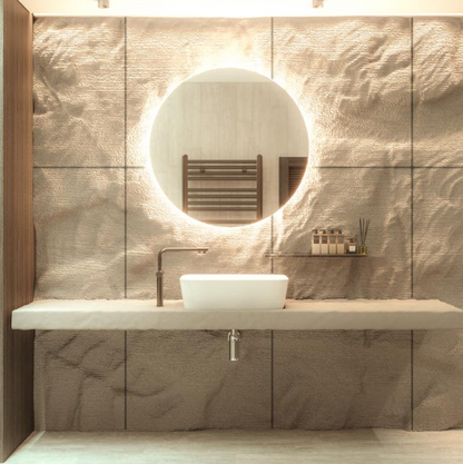 24"x48" 3D Stone Texture Wall Panels – 4-Pack PU Wall Panels for Interior Walls, Stone Yellow