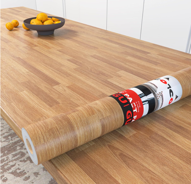 Butcher Block Contact Paper for Countertops – 17.7"x120" Peel and Stick Shiplap Wood Grain Wallpaper